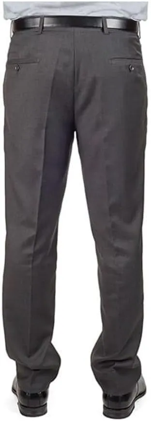 Slim Fit Men's Solid Suit Pants Trouser Flat Front No Pleats Dress Slacks