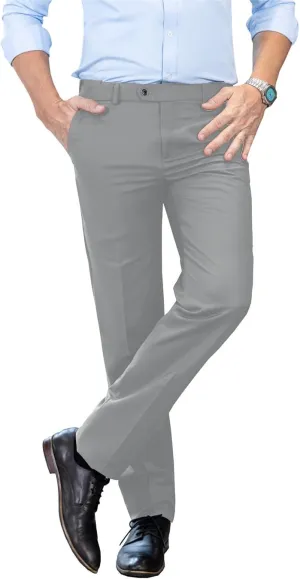 SOLOVEDRESS Mens Dress Pants Classic Slacks Business Trousers Regular Fit Suit Pants for Men