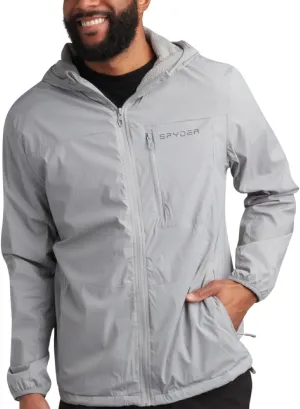Spyder Mens Rain Jacket - Wind & Water Resistant Rain Coats for Men - Hooded Mens Windbreaker Lightweight for Travel and Golf