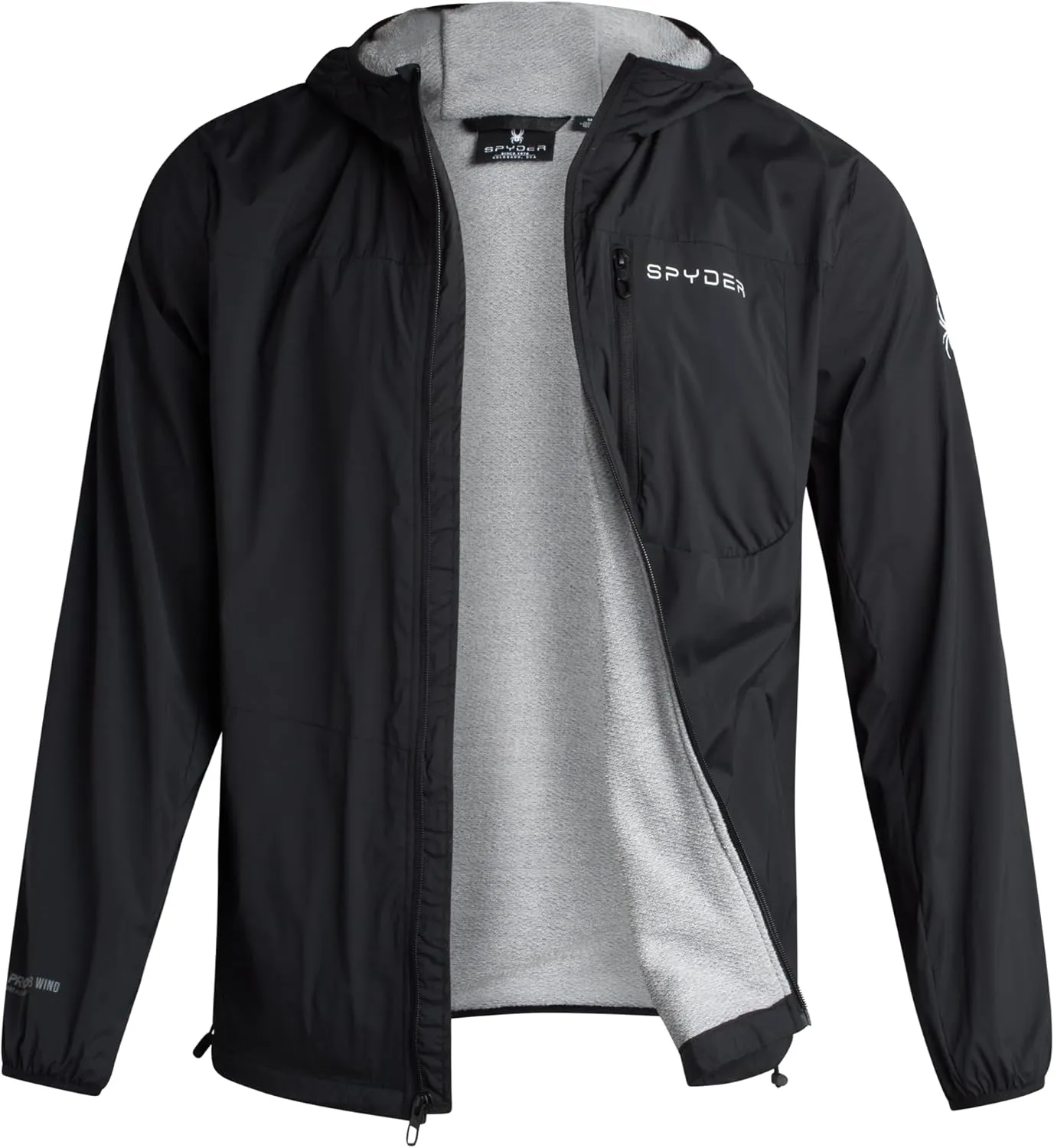 Spyder Mens Rain Jacket - Wind & Water Resistant Rain Coats for Men - Hooded Mens Windbreaker Lightweight for Travel and Golf