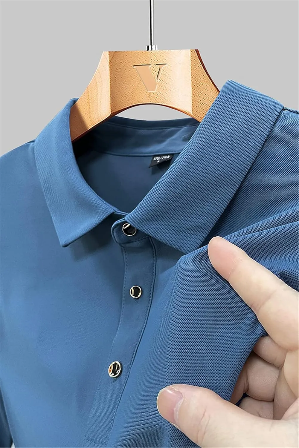 Summer Men Polo Shirt Classic Short Sleeve Tee Breathable Cooling Quick Dry Nylon Men Golf T-Shirt