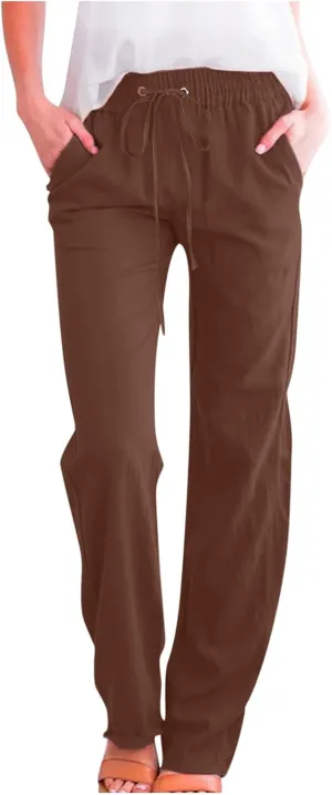Sweater Wide Leg Pants Winter Velvet Work Slacks with Pockets Wide Leg Wide Leg