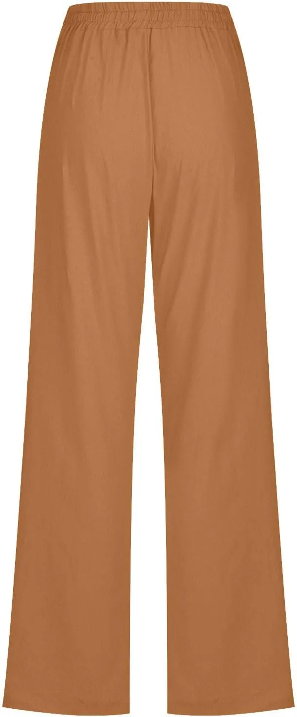 Sweater Wide Leg Pants Winter Velvet Work Slacks with Pockets Wide Leg Wide Leg