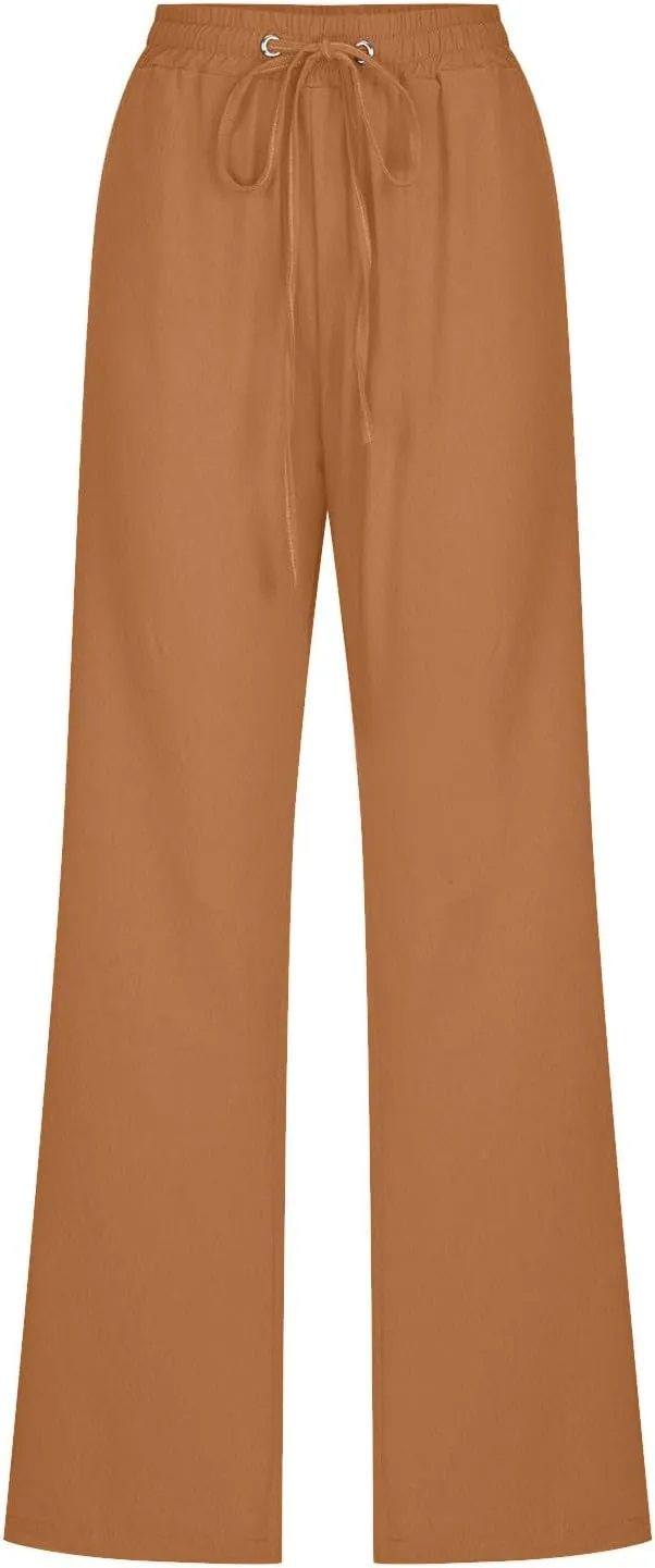 Sweater Wide Leg Pants Winter Velvet Work Slacks with Pockets Wide Leg Wide Leg