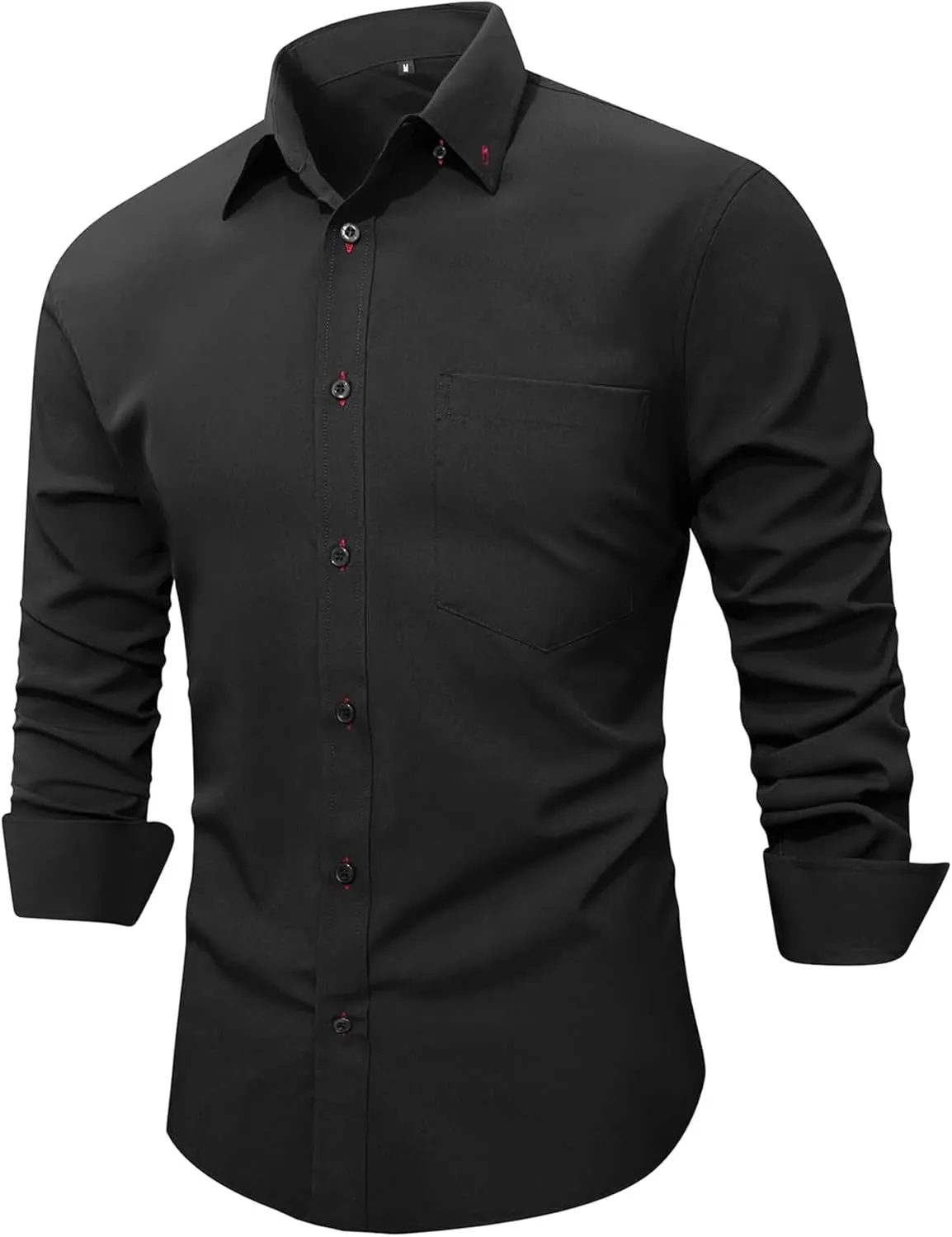 SWISSWELL Dress Shirt for Mens Long Sleeve Casual Button Down Shirts Wrinkle-Free Button Up Shirt