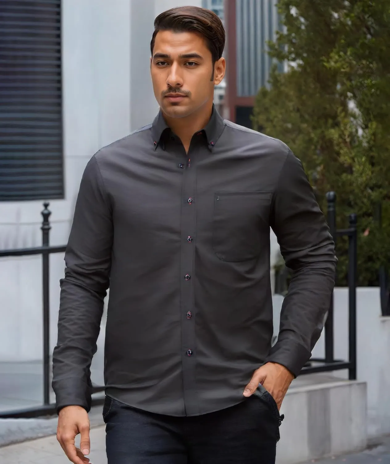 SWISSWELL Dress Shirt for Mens Long Sleeve Casual Button Down Shirts Wrinkle-Free Button Up Shirt