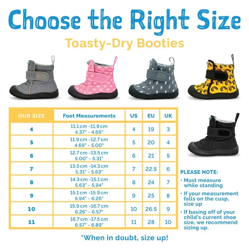 Toasty-Dry Booties | Mustard Rainbow