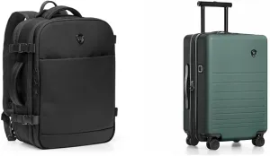 Traveler's Choice Markham 27L Backpack and 21-Inch Hardside Expandable Spinner Carry-On Luggage