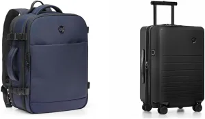 Traveler's Choice Markham 27L Backpack and 21-Inch Hardside Expandable Spinner Carry-On Luggage