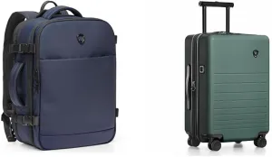 Traveler's Choice Markham 27L Backpack and 21-Inch Hardside Expandable Spinner Carry-On Luggage