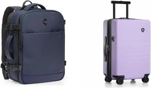 Traveler's Choice Markham 27L Backpack and 21-Inch Hardside Expandable Spinner Carry-On Luggage