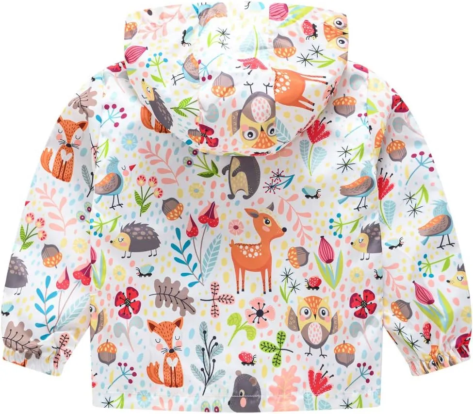 TUIJI Toddler Jacket Hooded Trench Lightweight Windbreaker
