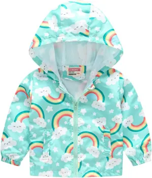 TUIJI Toddler Jacket Hooded Trench Lightweight Windbreaker