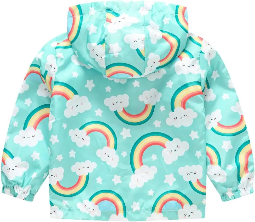 TUIJI Toddler Jacket Hooded Trench Lightweight Windbreaker