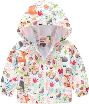 TUIJI Toddler Jacket Hooded Trench Lightweight Windbreaker
