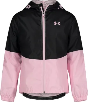 Under Armour Girls' Windbreaker, Zip-up Jacket, Water Repellent and Windproof