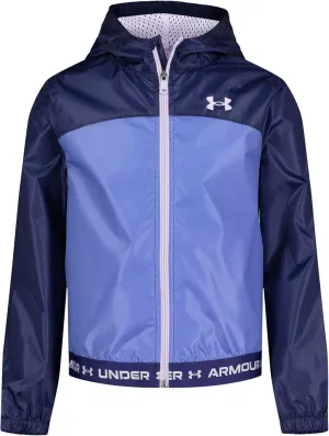 Under Armour Girls' Windbreaker, Zip-up Jacket, Water Repellent and Windproof