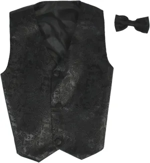 Vest and Clip On Bowtie set - Multiple Colors - Baby Infant Toddler Boys Tween Sizes