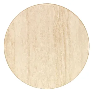 Werzalit Pre-drilled Round Table Top  Travertin 800mm - CG779