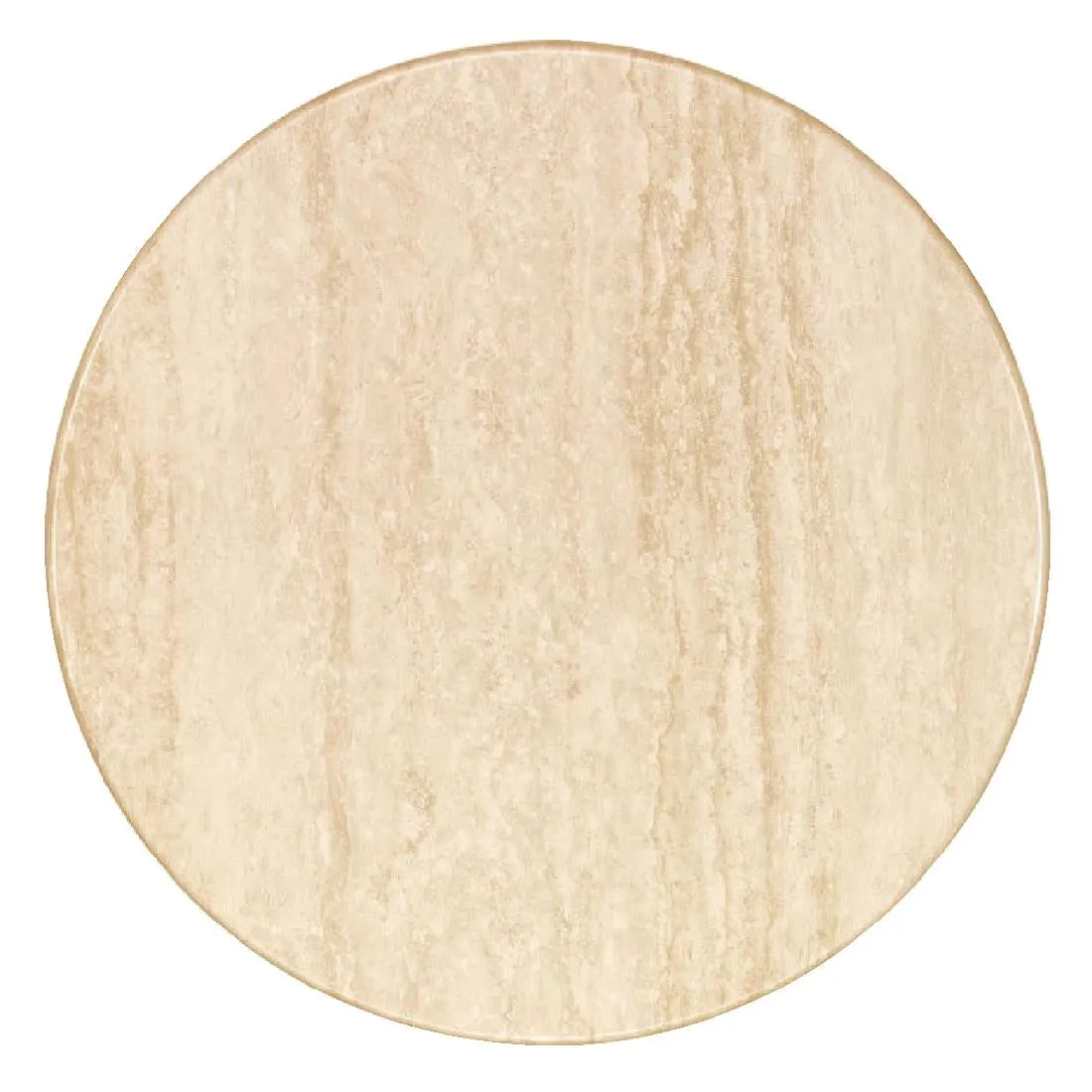 Werzalit Pre-drilled Round Table Top  Travertin 800mm - CG779