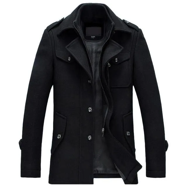West Louis Wool Winter Warm Outerwear Coat