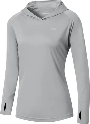 Willit Women's UPF 50  Sun Protection Hoodie SPF Shirt long sleeve Hiking Fishing Outdoor Shirt Lightweight Hoodie