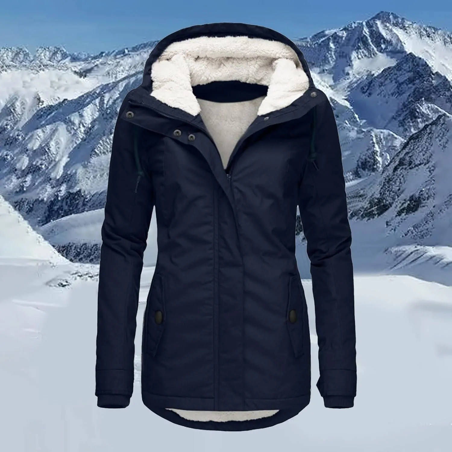 Windbreaker Cardigans Tops Windbreaker Jackets for Wowomen Fuzzy Quilted Jackets Padded Jacket Winter Coat Fall Cozy