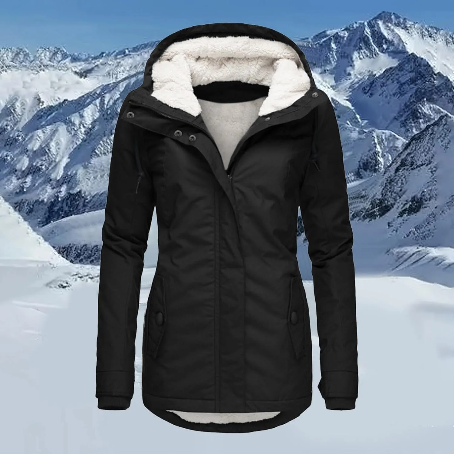 Windbreaker Cardigans Tops Windbreaker Jackets for Wowomen Fuzzy Quilted Jackets Padded Jacket Winter Coat Fall Cozy