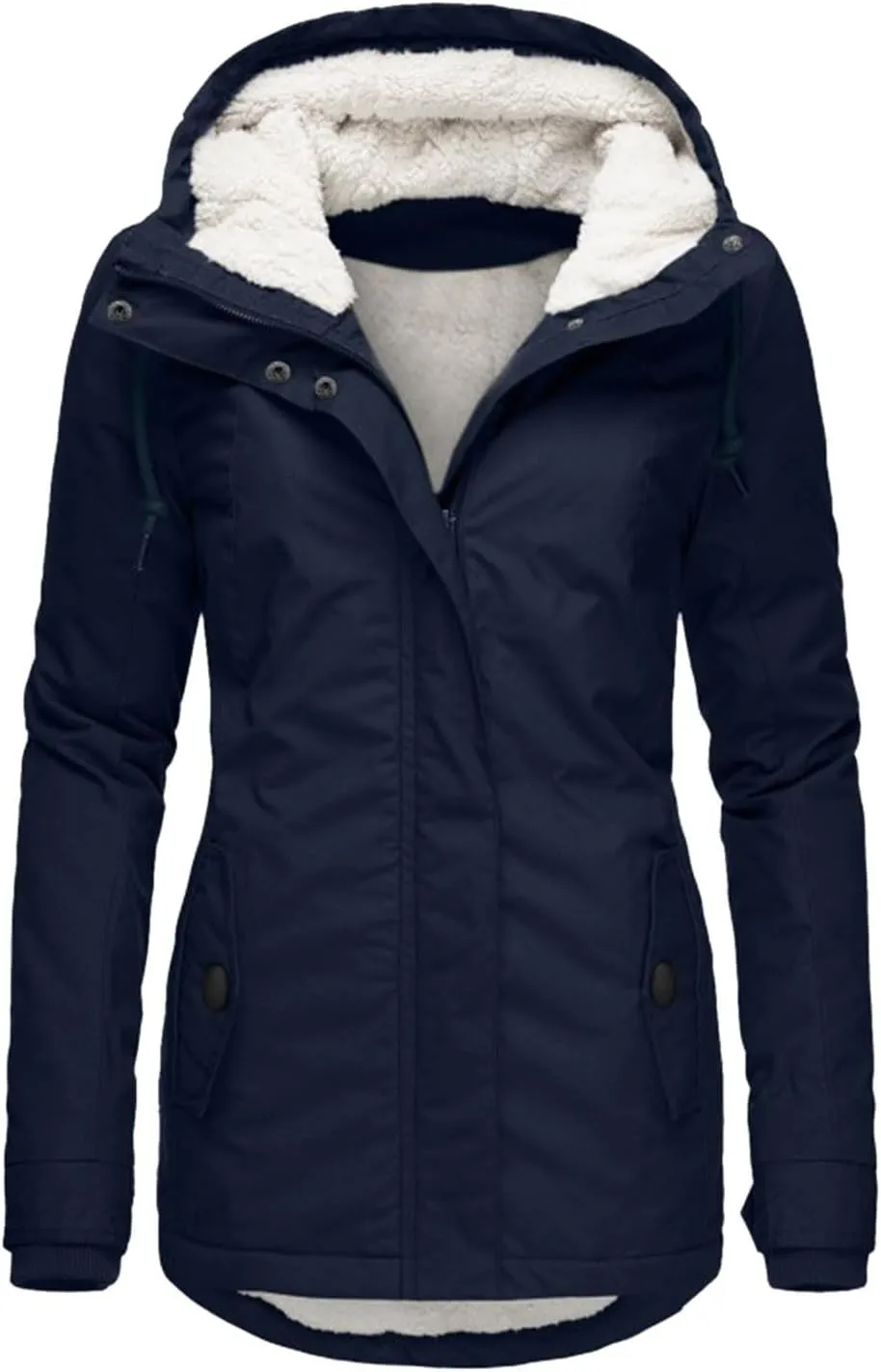 Windbreaker Cardigans Tops Windbreaker Jackets for Wowomen Fuzzy Quilted Jackets Padded Jacket Winter Coat Fall Cozy