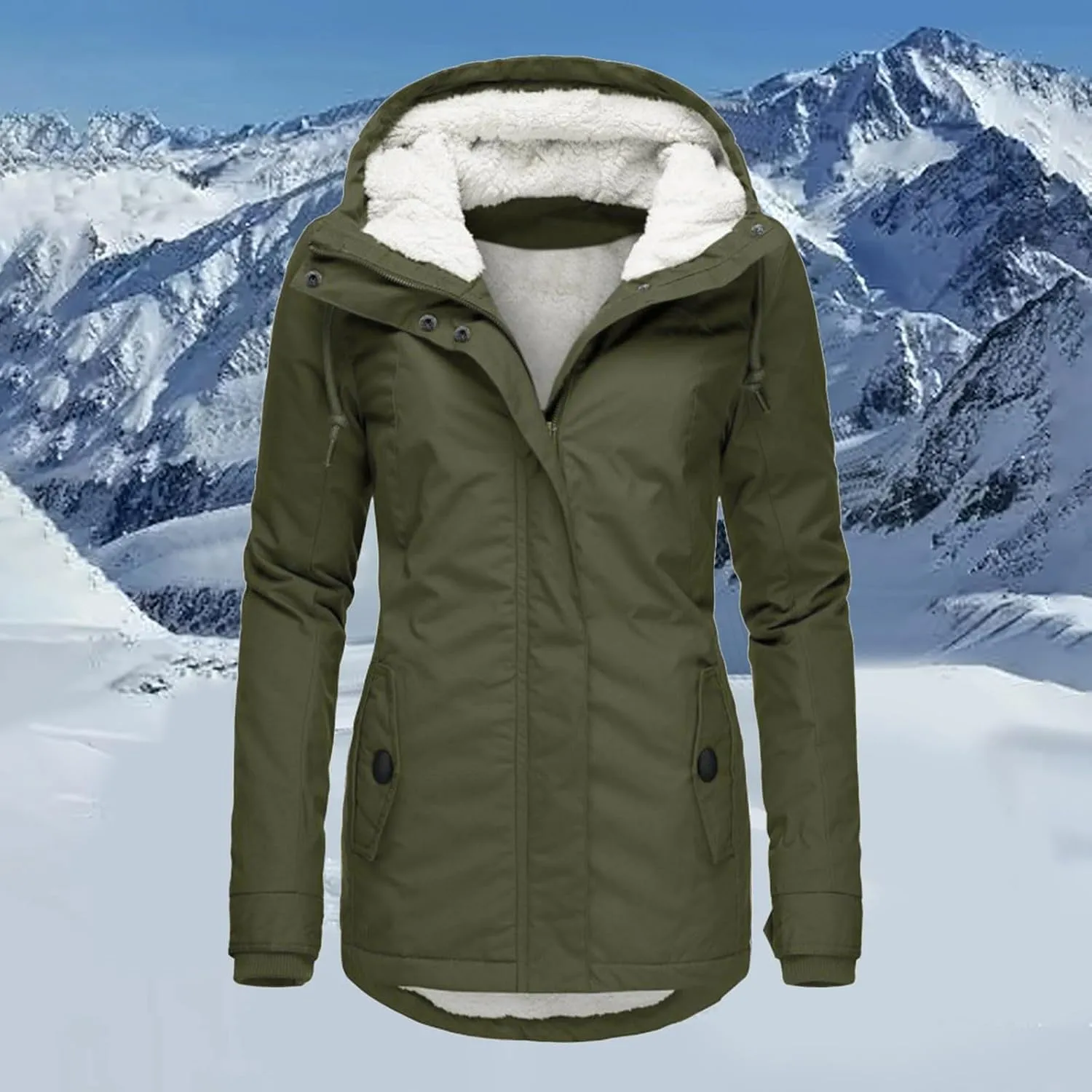 Windbreaker Cardigans Tops Windbreaker Jackets for Wowomen Fuzzy Quilted Jackets Padded Jacket Winter Coat Fall Cozy