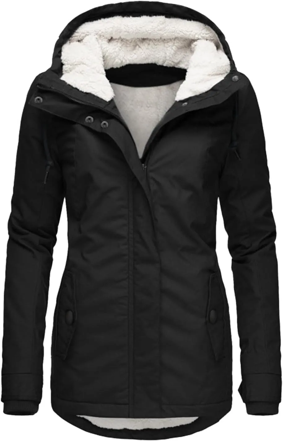 Windbreaker Cardigans Tops Windbreaker Jackets for Wowomen Fuzzy Quilted Jackets Padded Jacket Winter Coat Fall Cozy