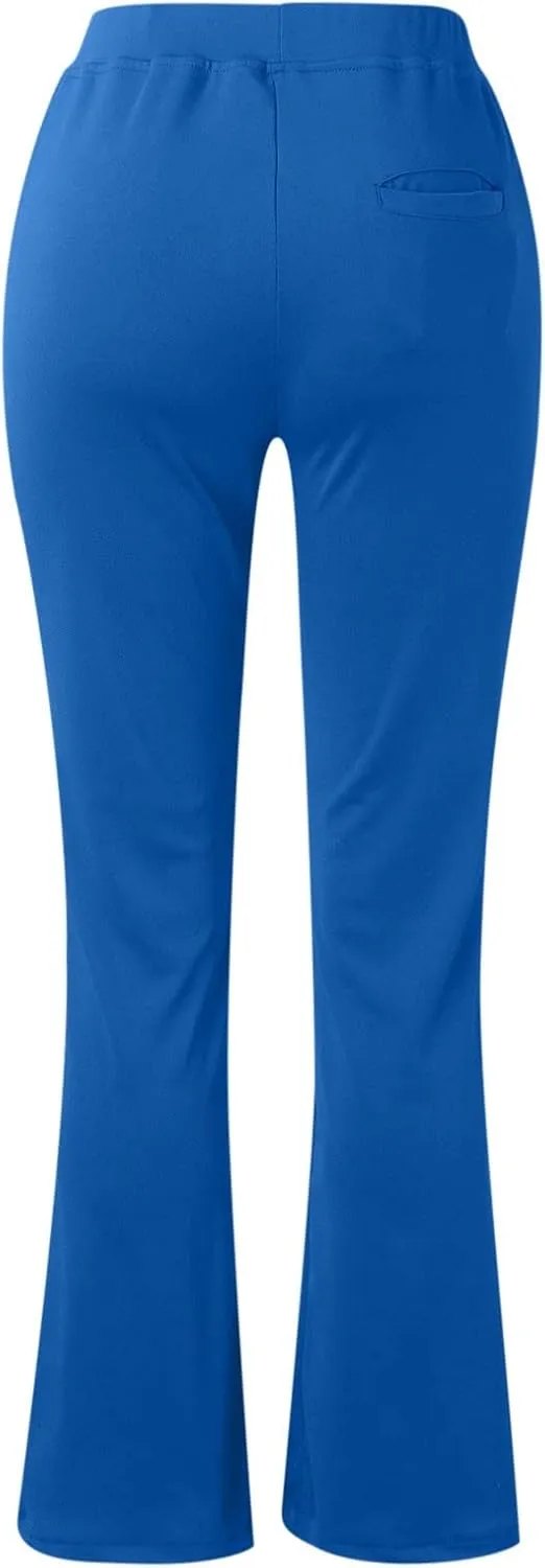 Women Bootcut Work Pants Trendy Business Casual Trouser Solid Yoga Workout Slacks High Waist Stretch Leg Office Pant