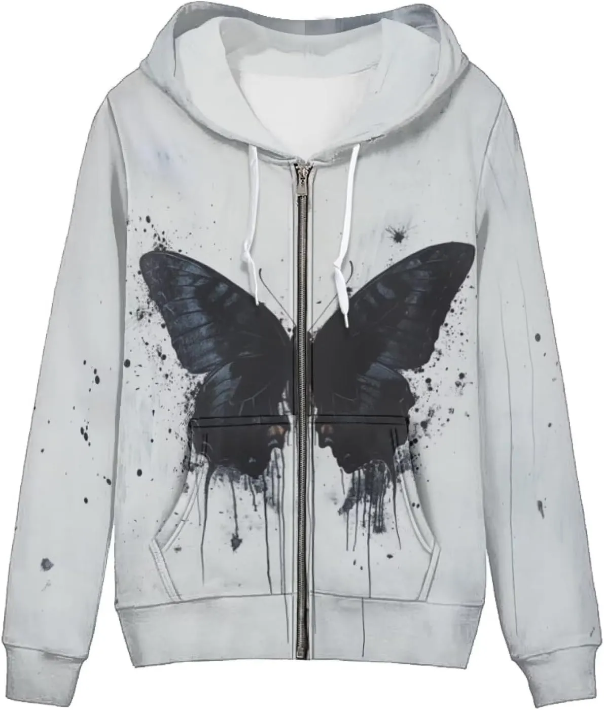 Women Casual Full Zip Up Hoodie Comfy Loose Long Sleeve Sweatshirt Fall Winter Jacket with Pockets