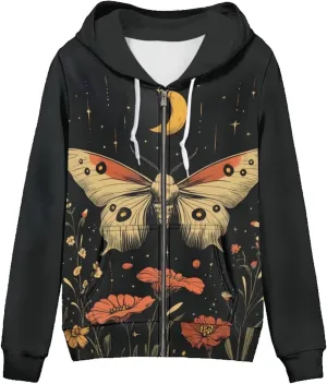 Women Casual Full Zip Up Hoodie Comfy Loose Long Sleeve Sweatshirt Fall Winter Jacket with Pockets