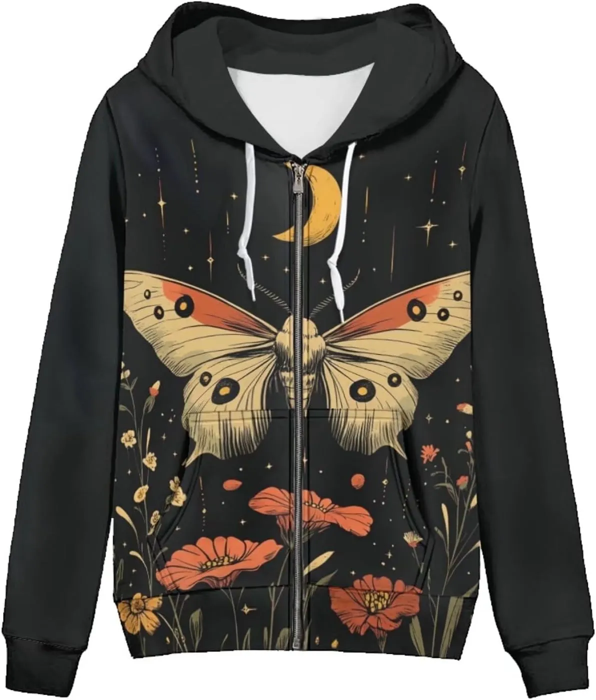 Women Casual Full Zip Up Hoodie Comfy Loose Long Sleeve Sweatshirt Fall Winter Jacket with Pockets