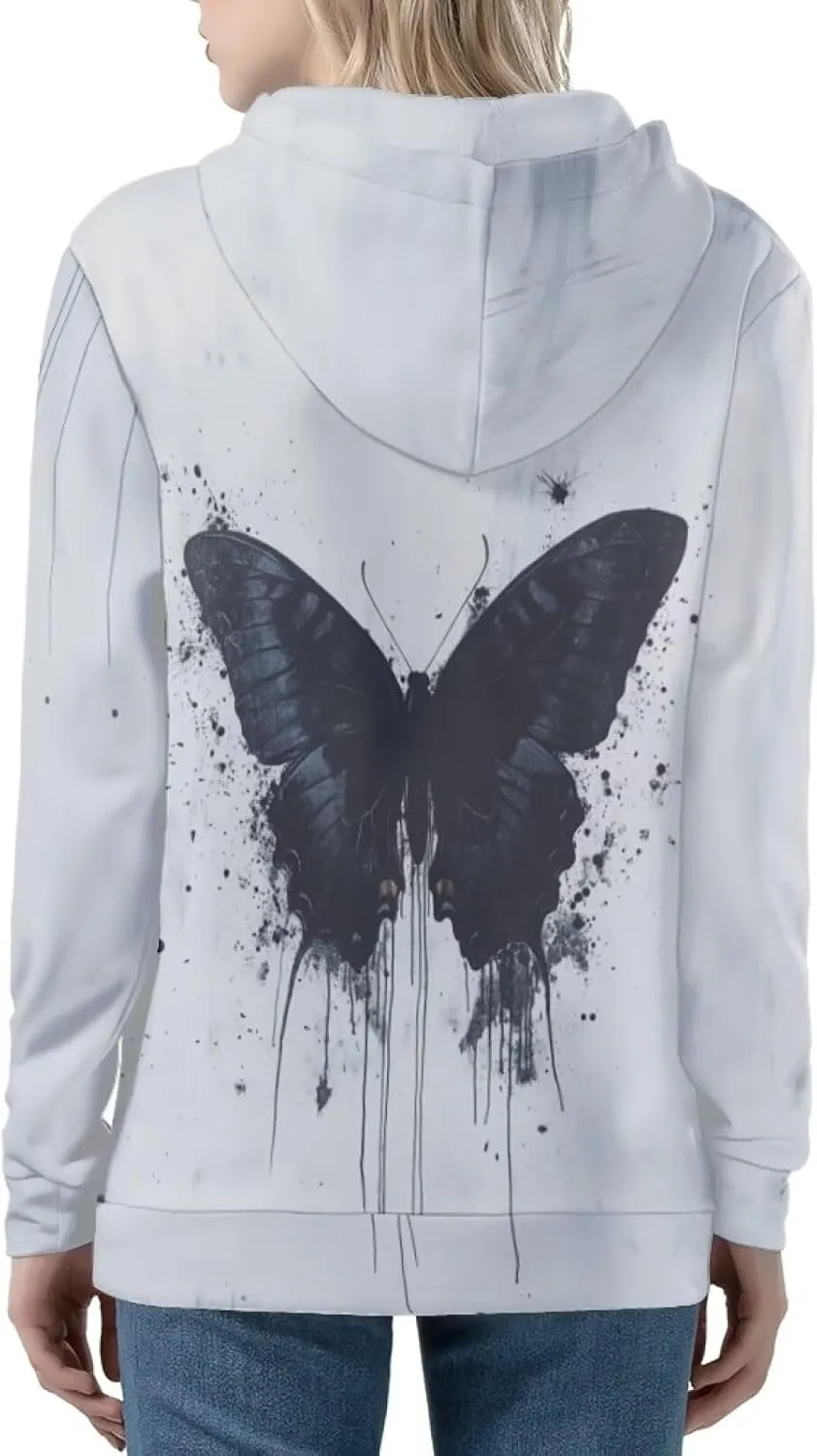 Women Casual Full Zip Up Hoodie Comfy Loose Long Sleeve Sweatshirt Fall Winter Jacket with Pockets