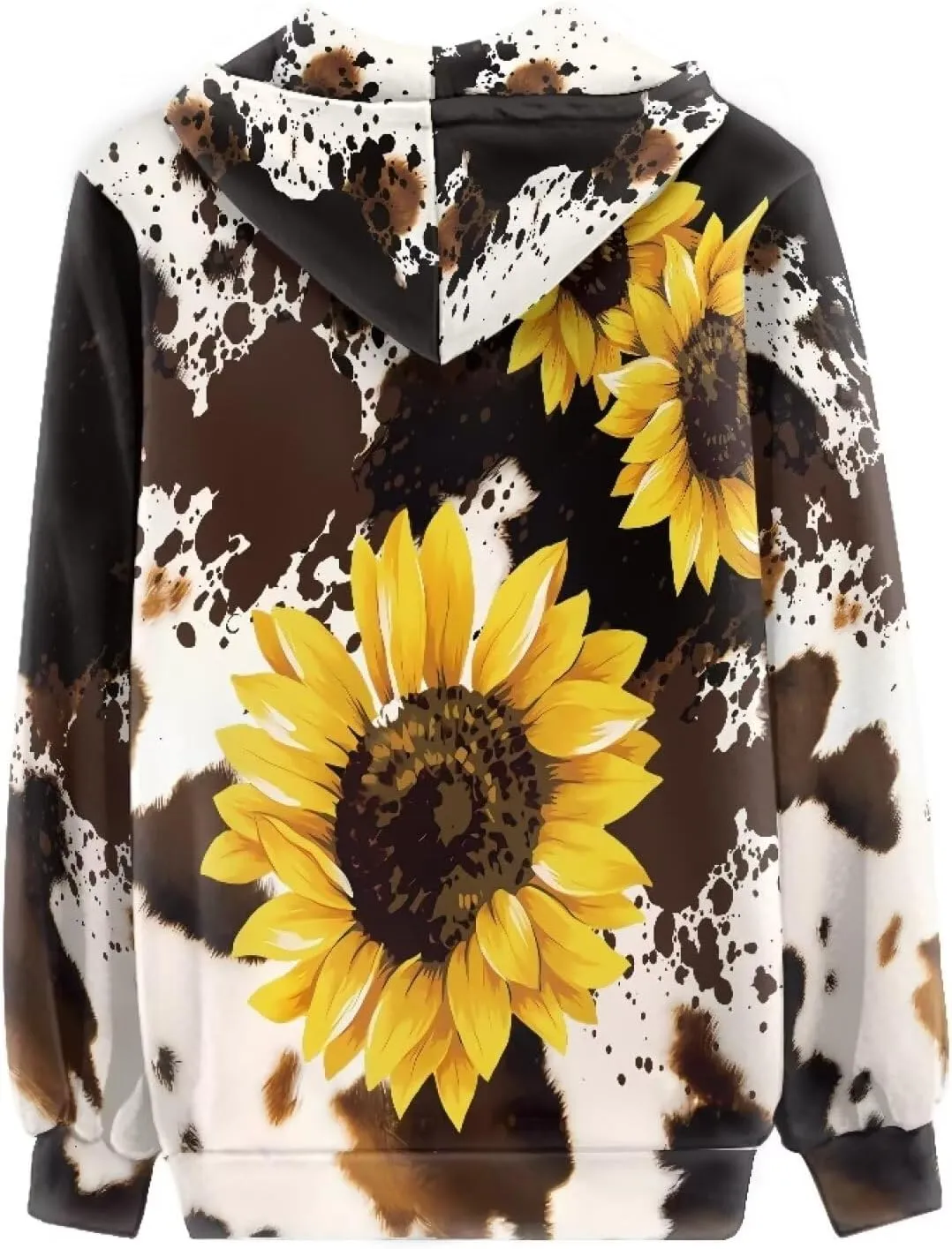 Women Full Zip Up Hoodie Comfy Loose Long Sleeve Sweatshirt Casual Jacket with Pockets Size XS-5XL