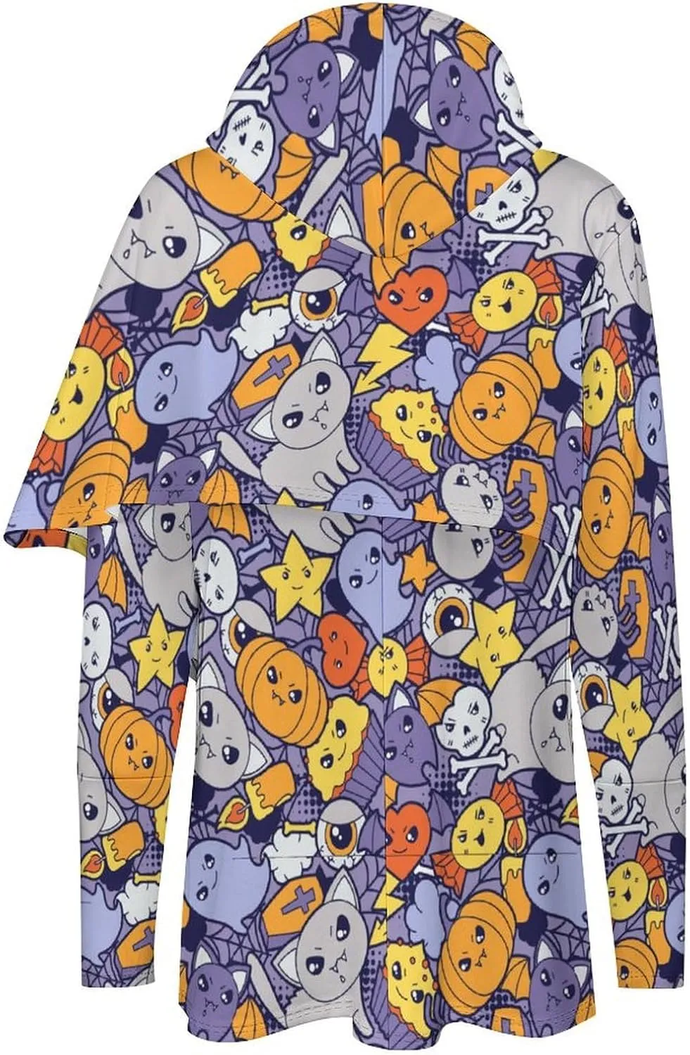 Women Long Sleeves Cape Style Halloween Elves Hoodie Layered Vintage Lounge