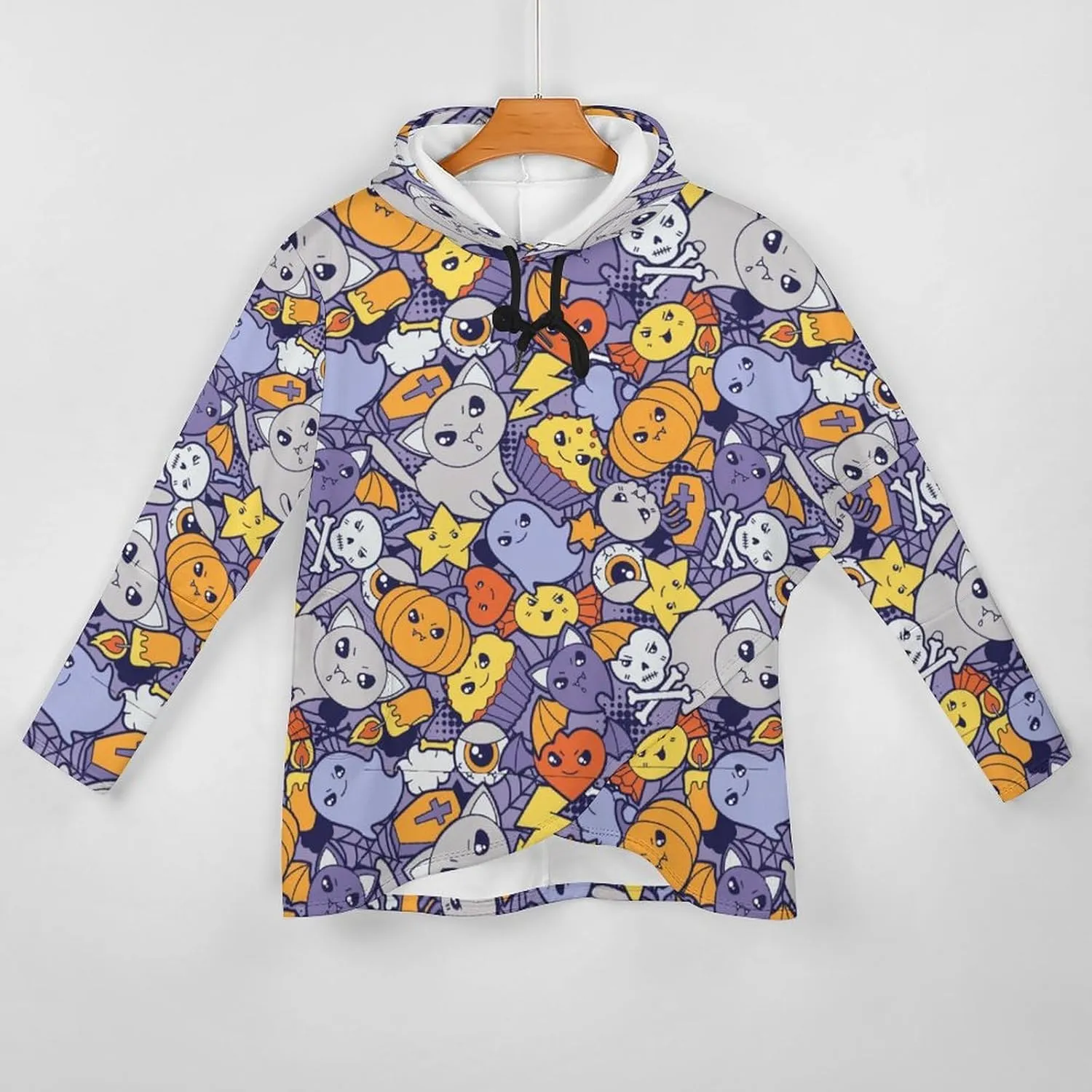Women Long Sleeves Cape Style Halloween Elves Hoodie Layered Vintage Lounge