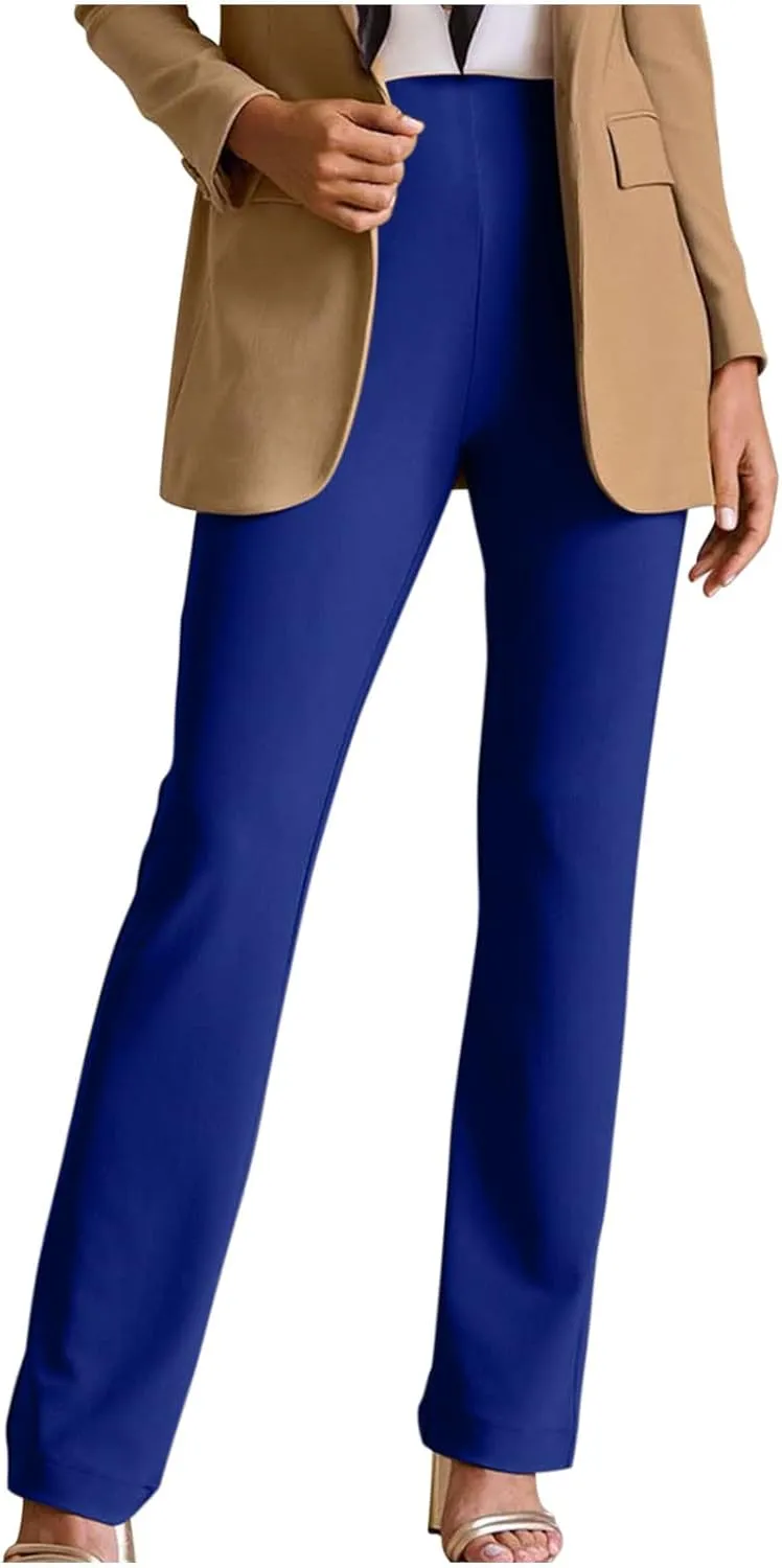 Womens Bootcut Dress Pants Business Casual Pants with Pockets Dressy Pants Soft Stretchy Trousers Office Work Slacks