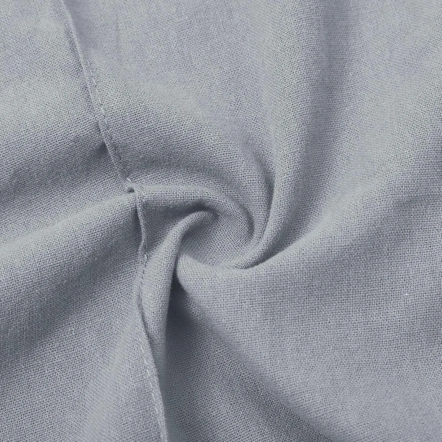 Womens Casual Cotton Linen Pants Lightweight Summer Relax Fit Drawstring Waist Plus Size Solid Lounge Long Trousers