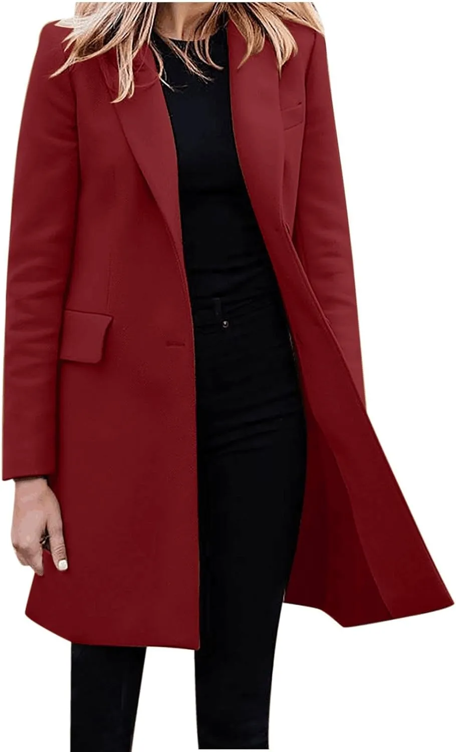 Womens Casual Long Trench Coats Fashion Black Jackets For Women Elegant Peacoat Winter Big Hooded Coats for Women