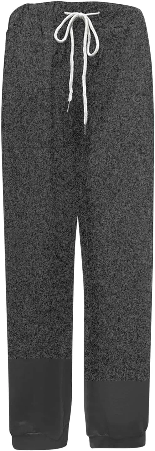 Women's Cinch Bottom Casual Pants Trendy Elastic High Waist Drawtring Summer Pants Lightweight Comfy Loose Trousers