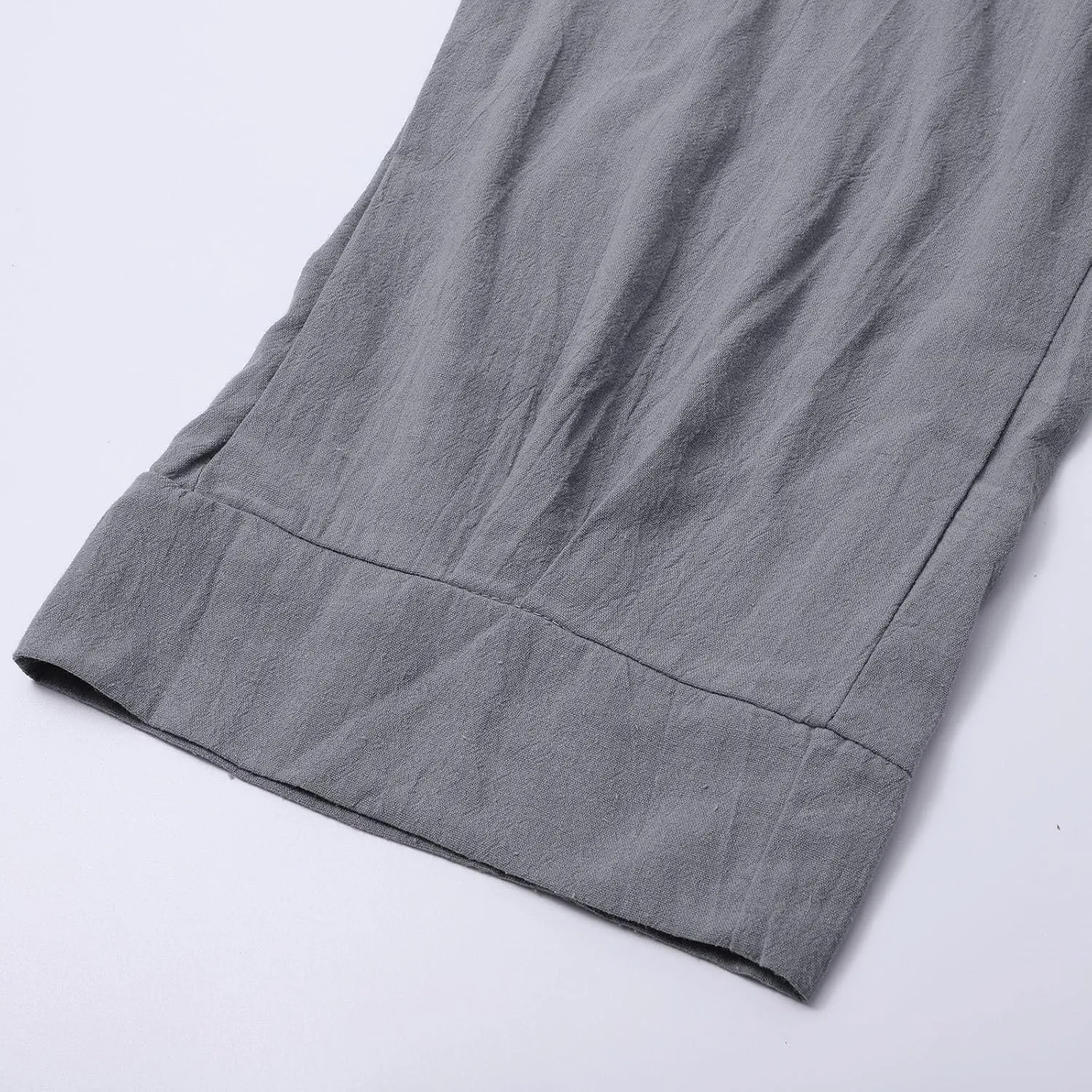 Womens Comfy Loose Linen Capris Shorts Cotton Hemp Sweatpants Lightweigt Beach Harem Pants Hawaiian Travel Mexico Vacation