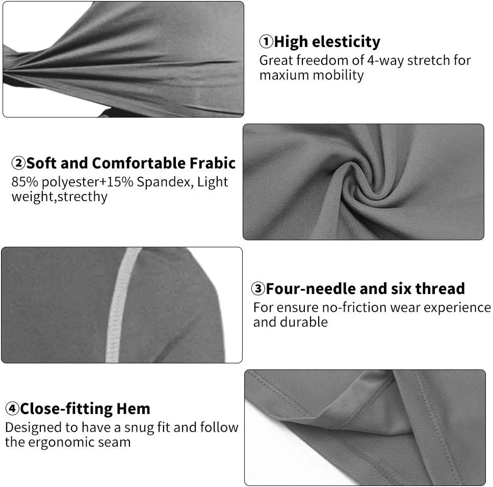 Women's Dry Fit Athletic Compression Shirt Long Sleeve Workout Base Layer T Shirt Tops Sports Gear