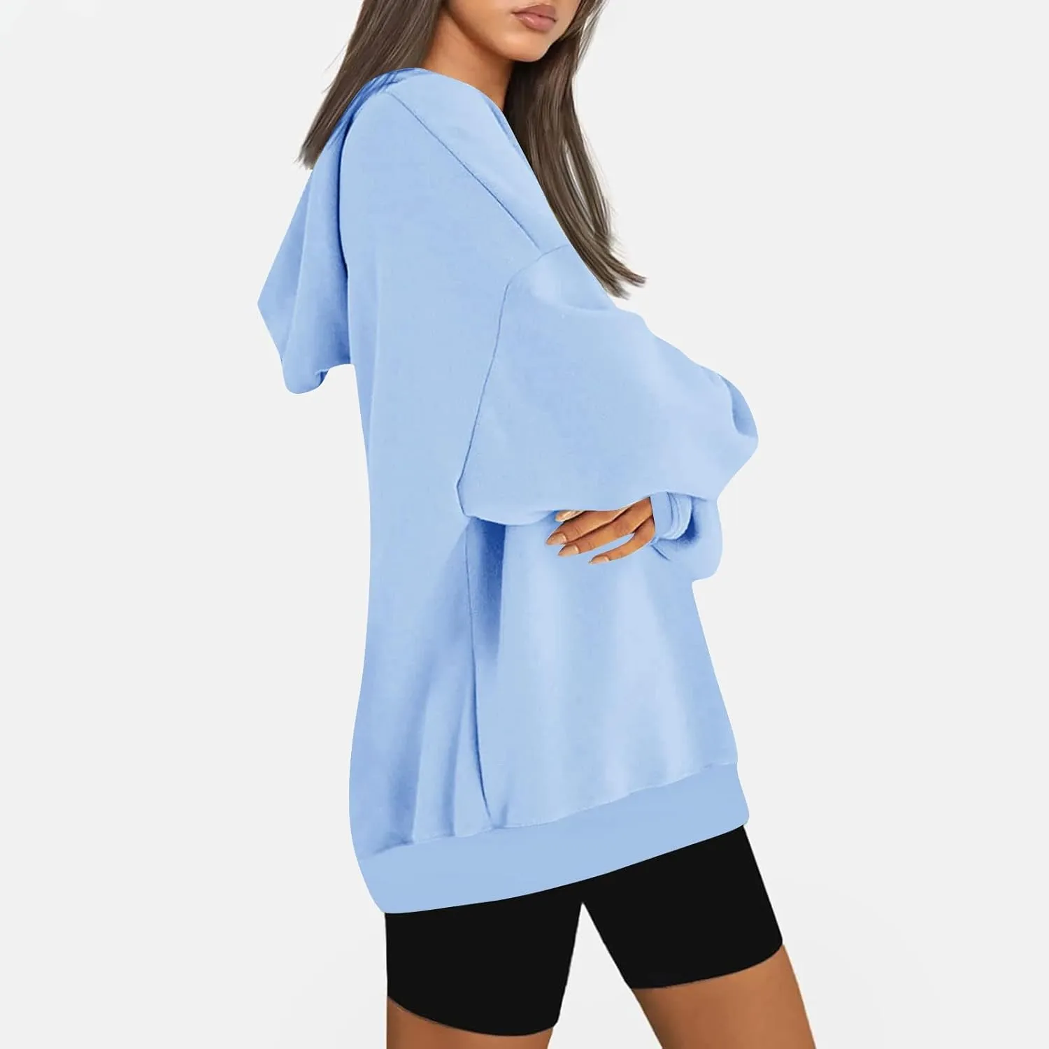 Women's Oversized Hoodies Sweatshirts Fleece Hooded Pullover Cute Sweaters Casual Comfy Fall Baggy Y2K Fashion Tops