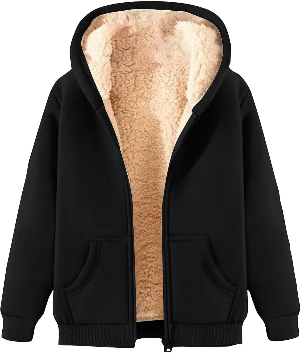 Women's Trench Coat Elegant Plain Warm Transition Coat Winter Jacket Long Sleeve Autumn Winter Hooded Coats for