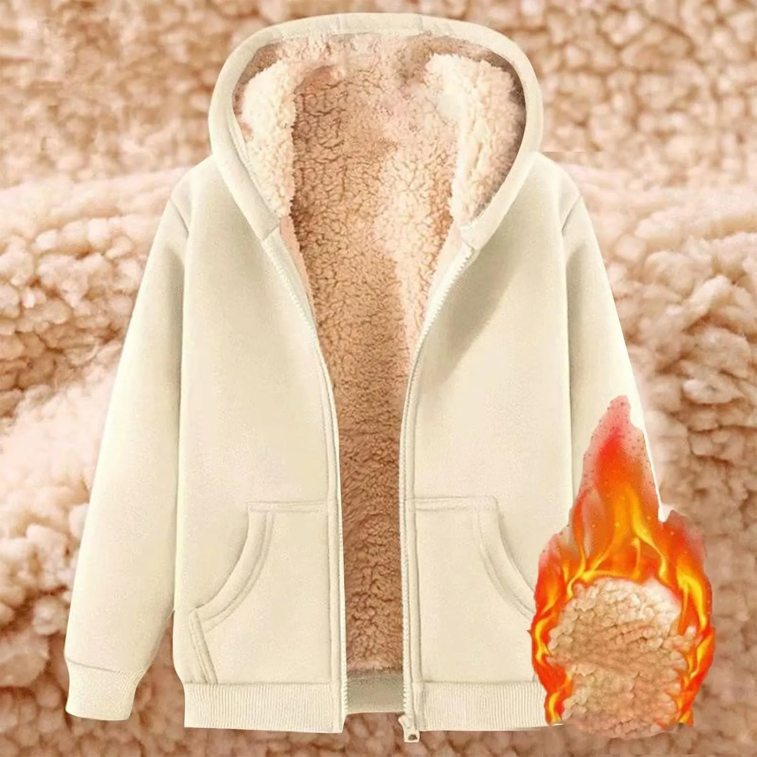Women's Trench Coat Elegant Plain Warm Transition Coat Winter Jacket Long Sleeve Autumn Winter Hooded Coats for