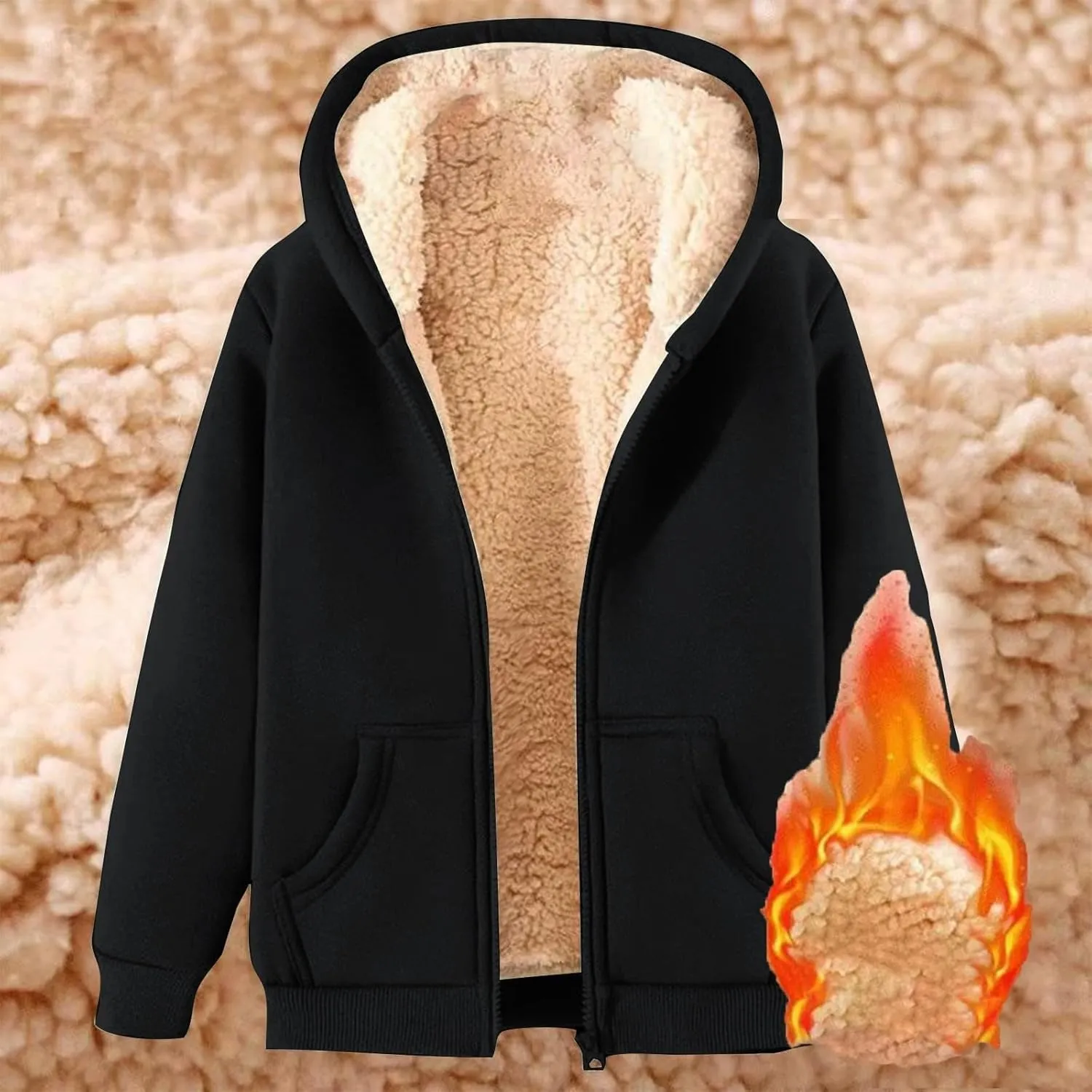 Women's Trench Coat Elegant Plain Warm Transition Coat Winter Jacket Long Sleeve Autumn Winter Jacket Hooded Thin