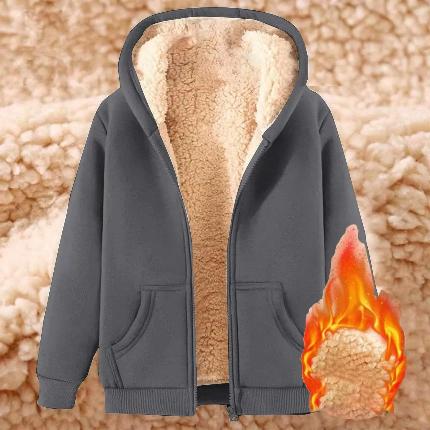 Women's Trench Coat Elegant Plain Warm Transition Coat Winter Jacket Long Sleeve Autumn Winter Jacket Hooded Thin